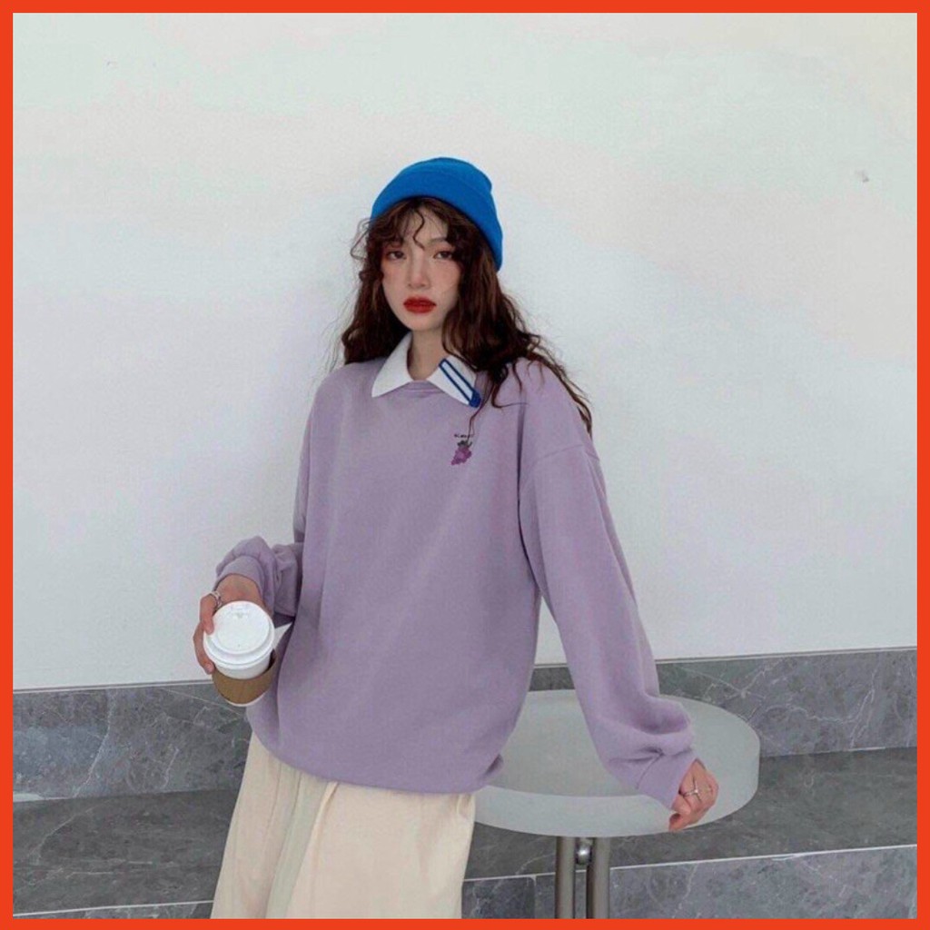 🌈𝗡𝗘𝗪 𝗔𝗥𝗥𝗜𝗩𝗔𝗟💢 Áo Khoác SWEATER Nỉ Cổ Sơmi