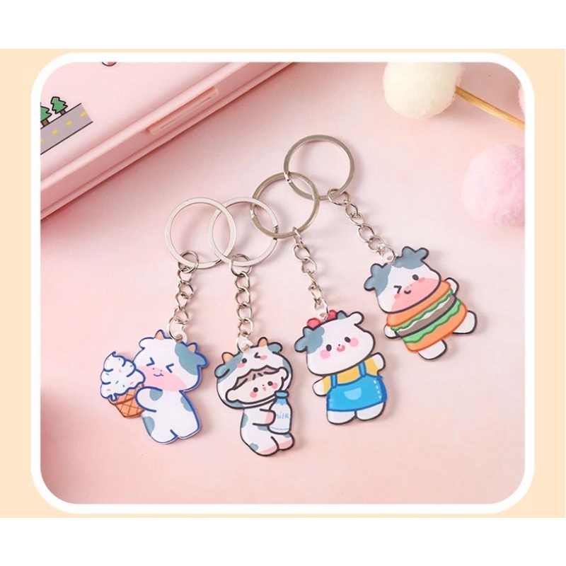 Móc khóa Bò Sữa đáng yêu nhiều hình