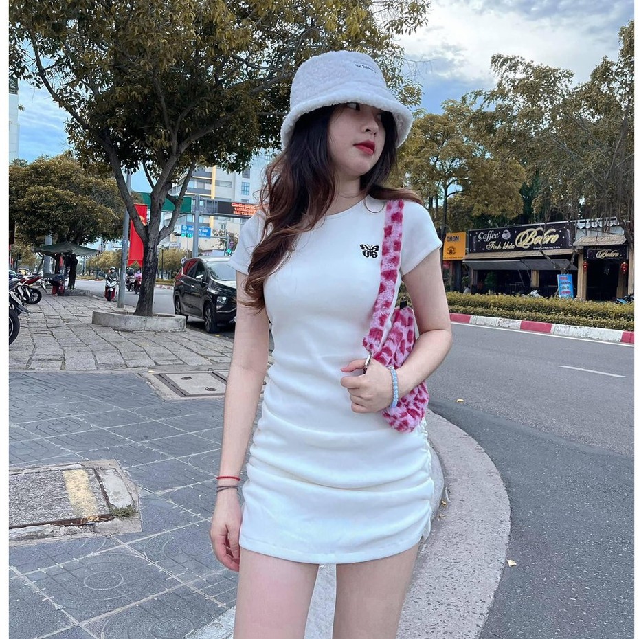Váy body rúm hông 💖FREESHIP💖 Đầm ôm chất bo tăm dáng cực xinh AD62 SUNNY | BigBuy360 - bigbuy360.vn