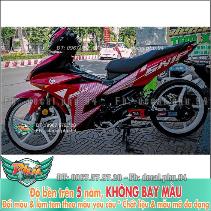 Tem rời Exciter 150 Sniper đỏ trắng (H) -1