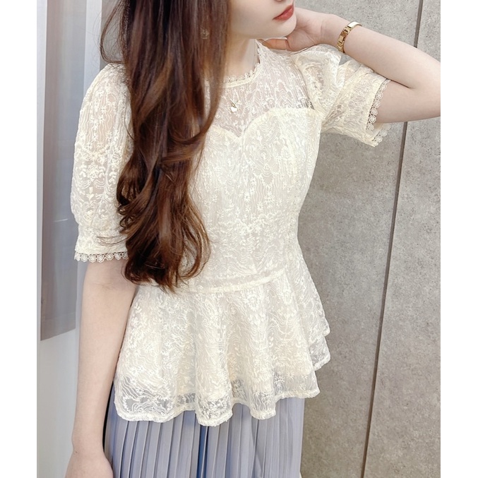 ÁO REN PEPLUM HOA LITI byMullet