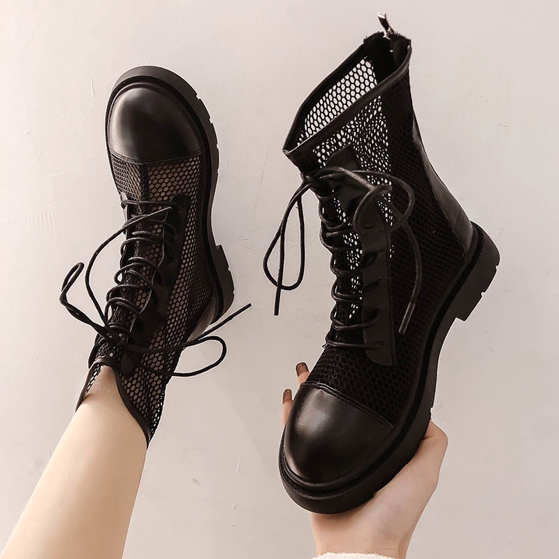 Giày bốt martin cổ cao phong cách xuân thu Anh Quốc cá tính cho nữ | BigBuy360 - bigbuy360.vn