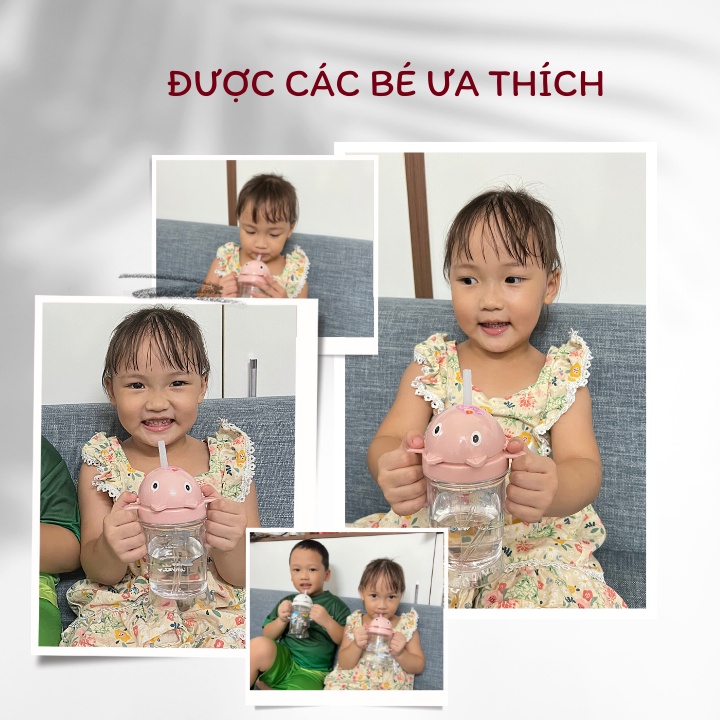 Bình tập uống nước cho bé hình mèo Việt Nhật (MS:0010) - Bình nước có tay cầm cho bé Br 01633