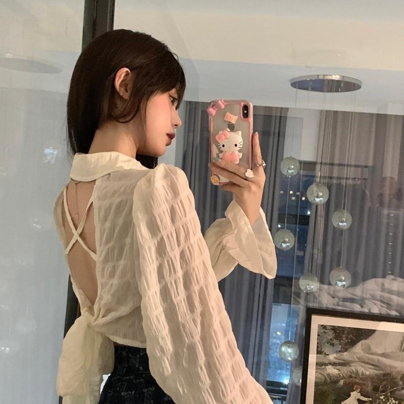 ÁO SƠ MI DÂY CHÉO LƯNG