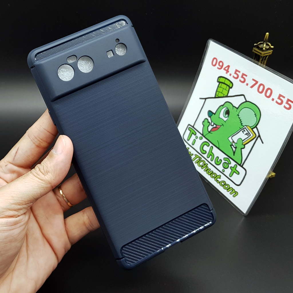[Ảnh Thật] Ốp Lưng Google Pixel 6 Dẻo Carbon Phay Xước Chống Sốc