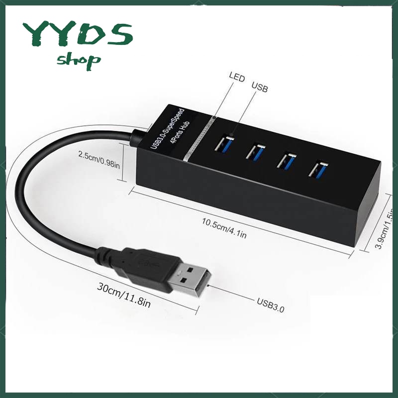 [HCM]Bộ Chia Cổng USB 3.0 Tốc Độ Cao 5Gbps Có Đèn Led 4 Cổng Cắm Sạc Và Truyền Dữ Liệu hub chia cổng usb 3.0 cổng chia u