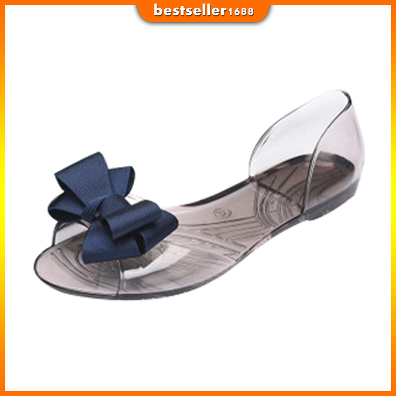 Dép Nhựa Đế Bằng Đính Nơ Xinh Xắn Cho Nữ | BigBuy360 - bigbuy360.vn