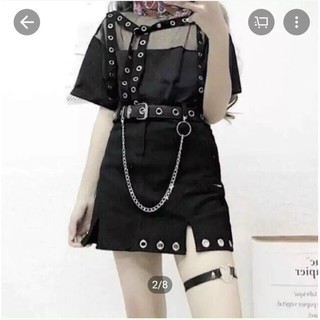 Chân váy phối khoen sành điệu ttsla0351