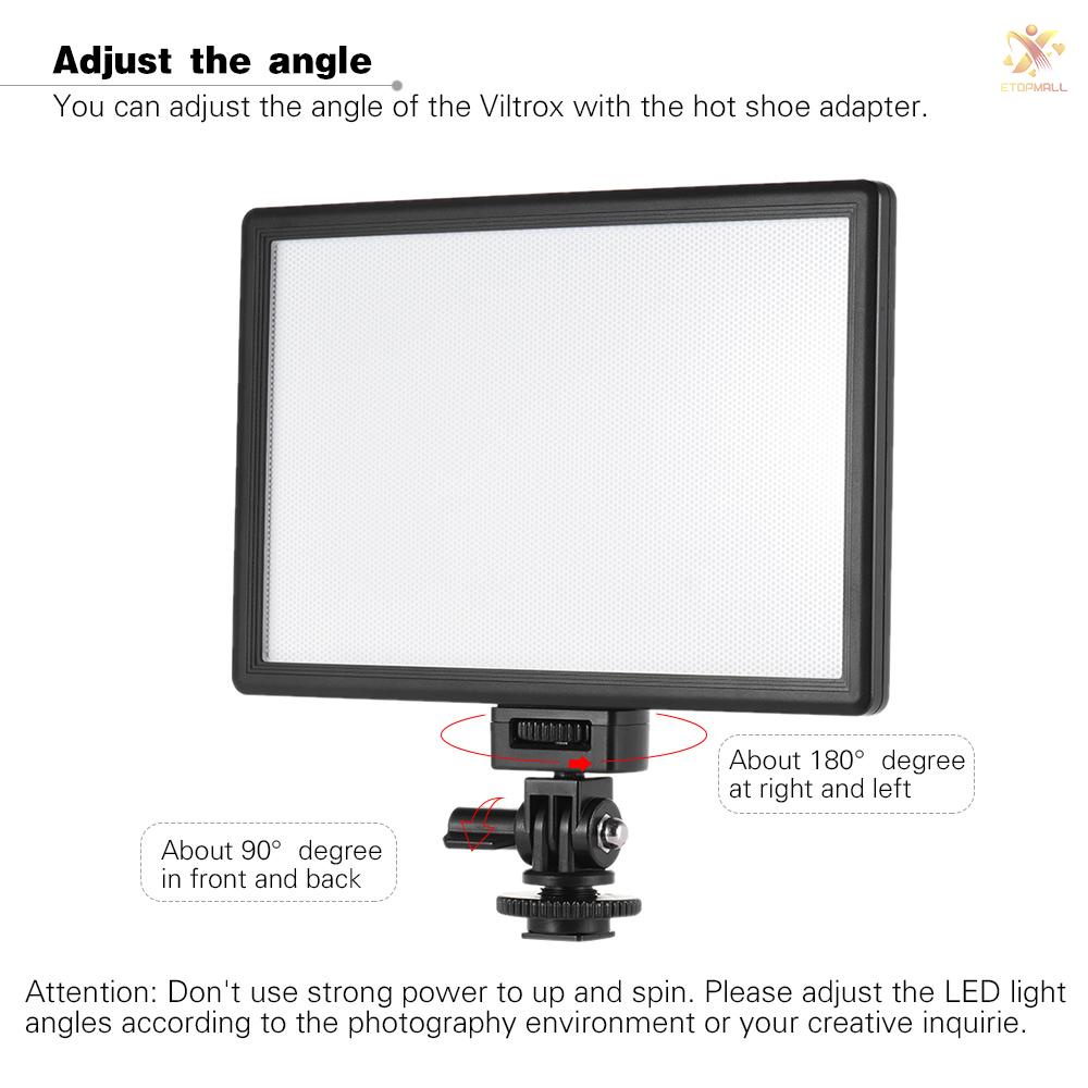 PANASONIC Đèn Led Trợ Sáng Siêu Mỏng Viltrox L116T Chuyên Dụng Cho Máy Ảnh Dslr 987lm 3300k-5600k Cri95 +