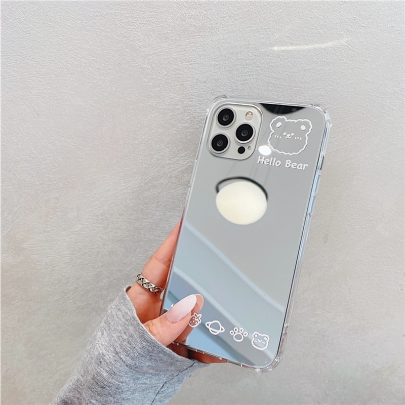 ỐP TRÁNG GƯƠNG GẤU BEARS ĐỦ DÒNG ĐT IPHONE SAMSUNG OPPO VIVO XIAOMI