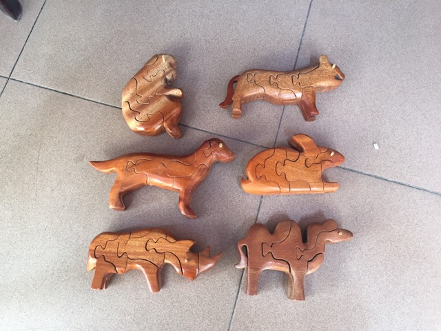 12 con giáp bằng gỗ lắp ghép