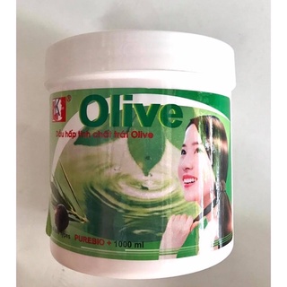 Hấp dầu ủ tóc Olive LK 1000ml, Giảm gãy rụng, dưỡng ẩm, phục hồi tóc hư tổn