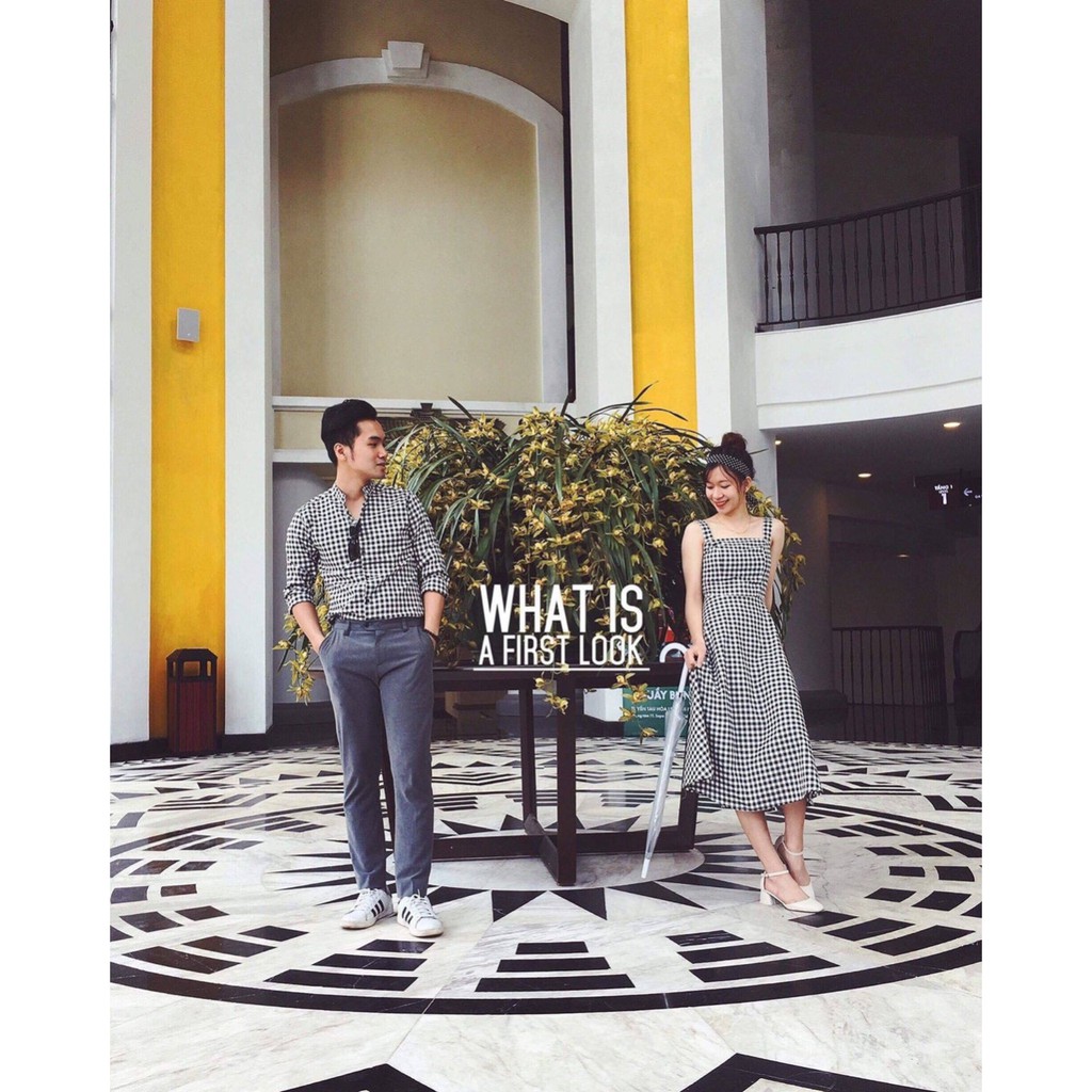 Đồ đôi nam nữ, set váy áo đôi thiết kế phong hàn quốc