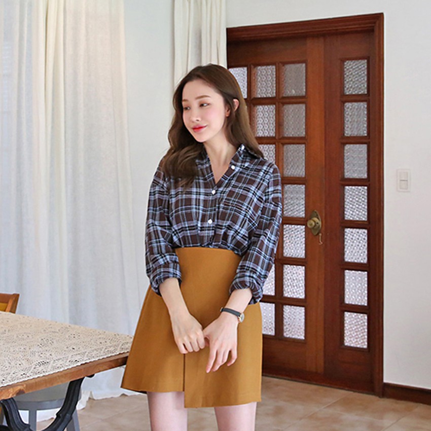 Áo Sơ Mi Caro Mềm Mại ENVYLOOK Weekly Check Shirt GomiMall