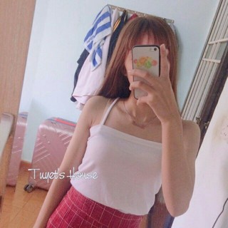 Áo 2 dây sợi bún chất cotton co giãn 4 chiều