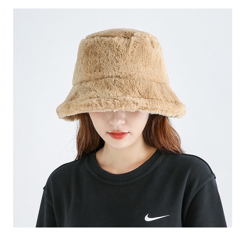 Nón Lông Bucket Trơn Chất Dày Thời Trang Korea