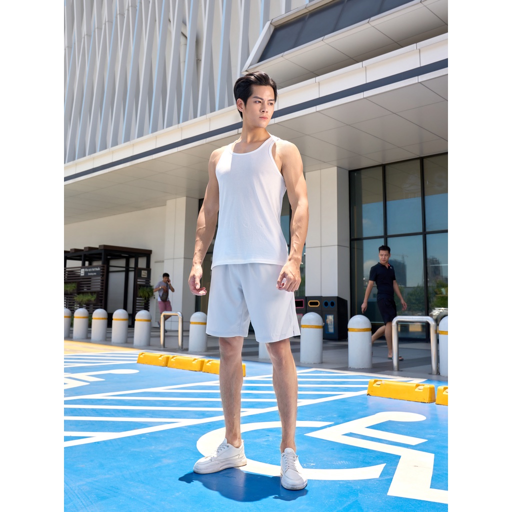 Quần short nam YODY dáng thể thao quốc dân thiết kế cạp chun SQM5021