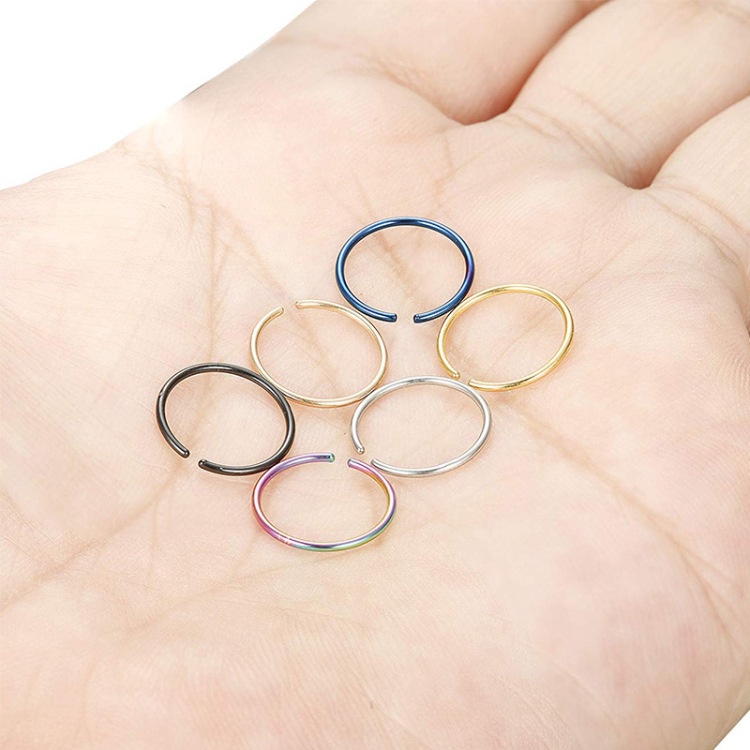 Khuyên Mũi Tròn Khuyên Môi Thép Titan Không Gỉ Dành Cho Nam Nữ