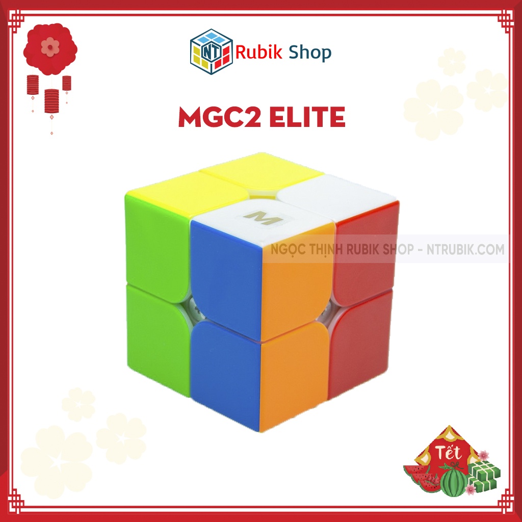 [Siêu phẩm] Rubik 2x2x2 YongJun MGC2 Elite Stickerless/ Đen