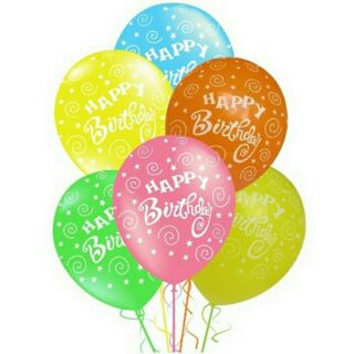 Túi 50 bóng in chữ Happy Birthday
