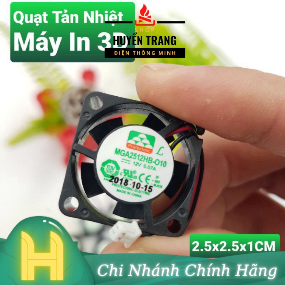 Quạt Tản Nhiệt Máy In 3DQuạt 2.5CMQuạt Máy In 25x25x10MM 2510 12VQuạt 2.5x.2.5x1CM