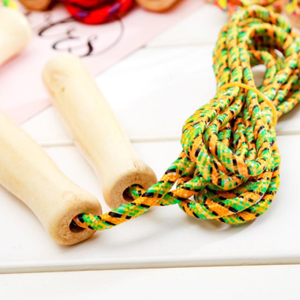Dây nhảy tập thể dục có tay cầm bằng gỗ dành cho nam nữ