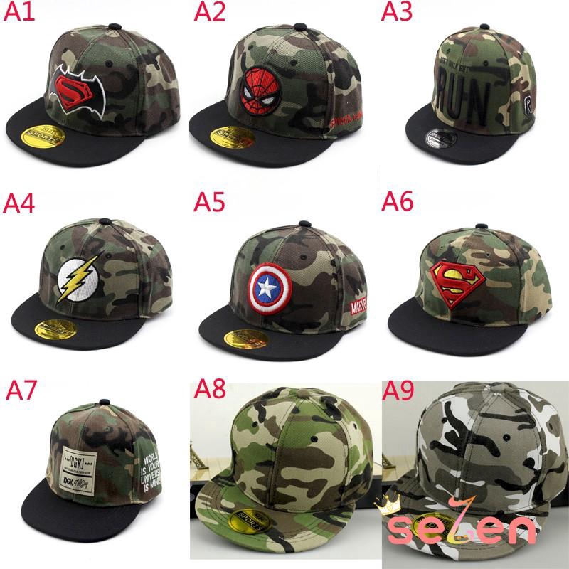 Nón lưỡi trai in họa tiết rằn ri &amp; hoạt hình cho bé