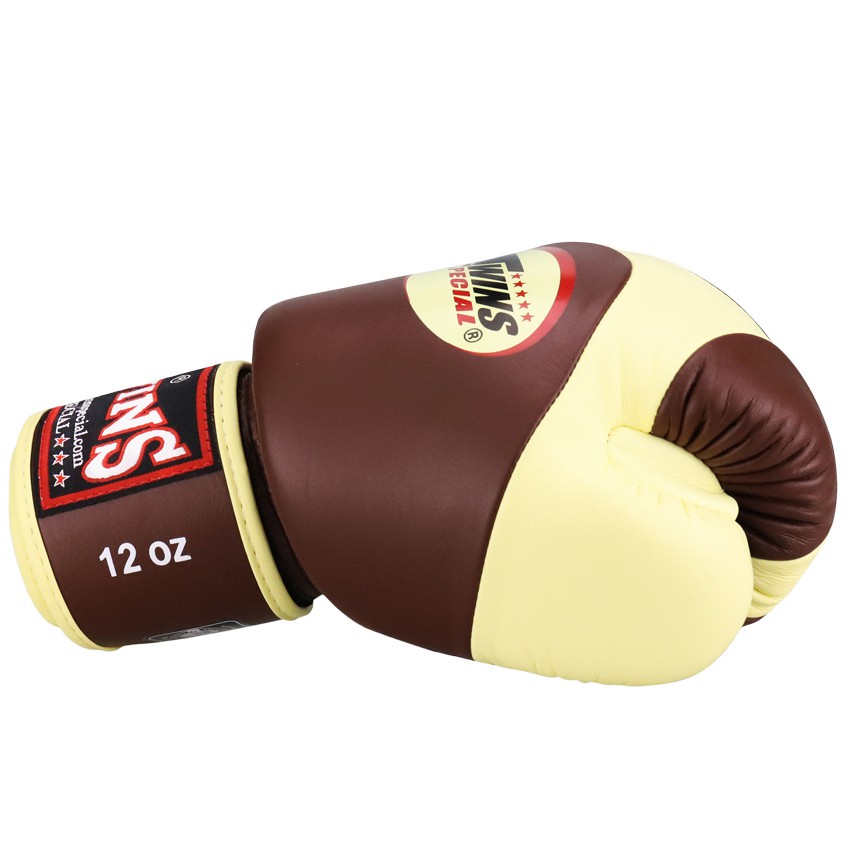 Găng tay Boxing Muay Thai Twins BGVL-13 X-Patterm - Dark Brown/Vanila