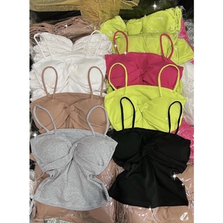 Áo croptop 2 dây nhỏ xoắn ngực thun porip sịn sò
