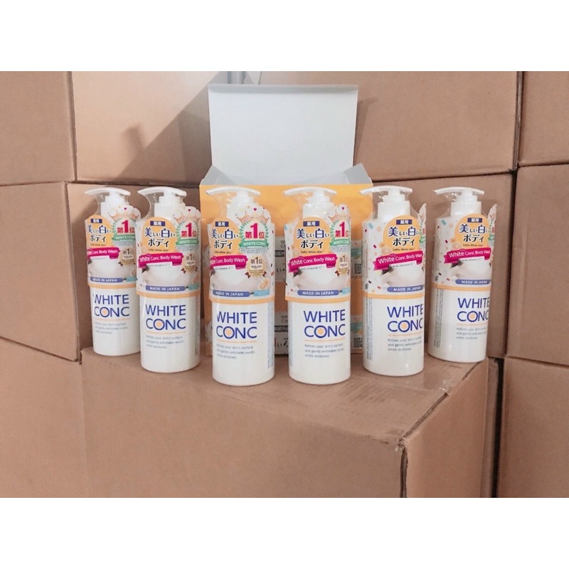 Sữa Tắm Trắng Da White Conc Body Vitamin C Dạng Vòi Chai 600ml