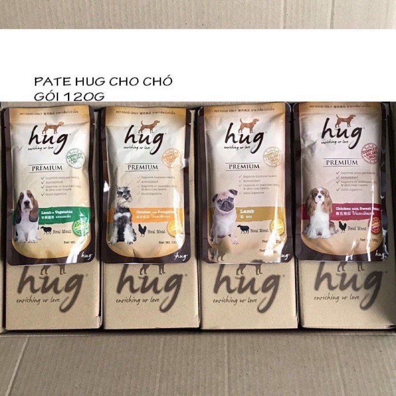 Pate dinh dưỡng cho chó HUG gói 120g