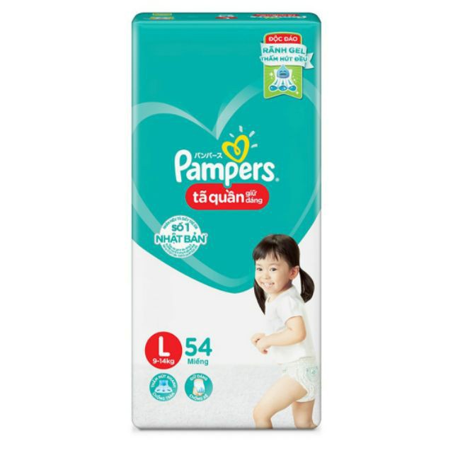 Bỉm Quần Pamper Mẫu Mới Giữ Dáng Cực Đại M60/L54 /XXL48/M74/L68/XL/62