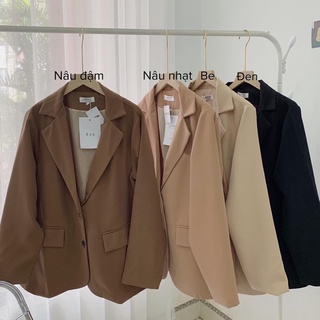 Áo blazer hai cúc dáng suông phong cách Hàn Quốc 82106 CHERRYCOCO