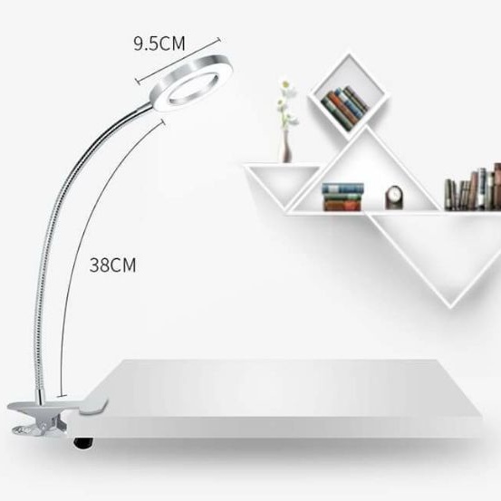 Đèn LED mini kẹp bàn 2 chế độ dùng trong phun xăm nối mi spa làm nail - lucy store thiết bị vật tư spa