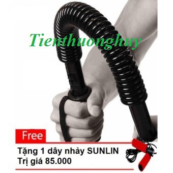 GẬY BẺ TẬP CƠ TAY LỰC 50KG ( ĐEN ) + Tặng 1 Dây Nhảy Sunlin