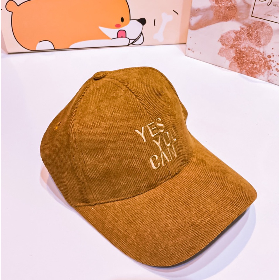 Mũ Nón Lưỡi Trai UNISEX YES YOU CAN 347 Phong Cách Ulzzang Cực Hot - Hata24h