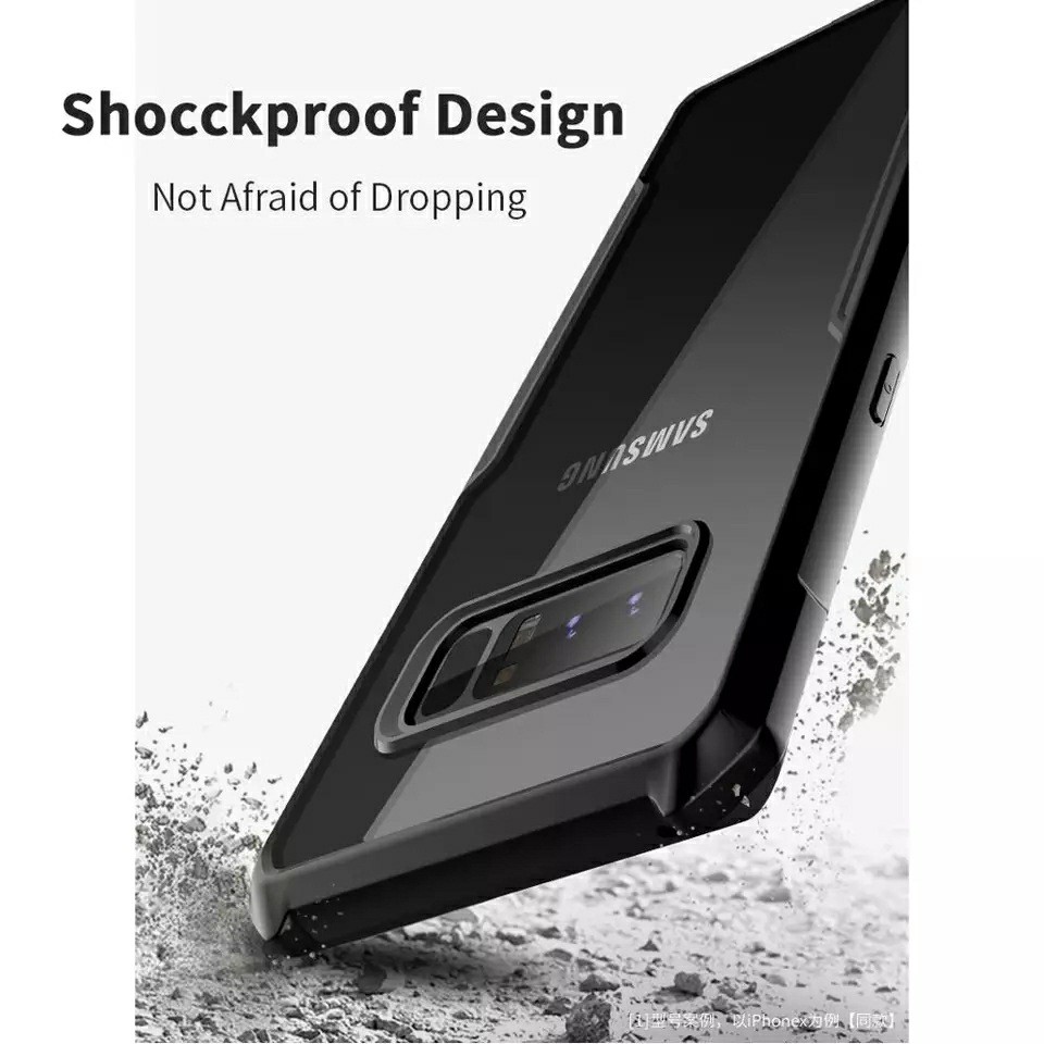 Ốp lưng XUNDD Samsung Note 8 trong suốt viền màu chống sốc chống va đập mạnh cao cấp