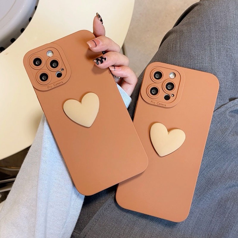 Ốp Điện Thoại Dẻo Họa Tiết Trái Tim Màu Sắc Ngọt Ngào Sang Trọng Cho iPhone 7 8 Plus 11 12 13 Pro MAX X XR XS MAX SE 2020 2022