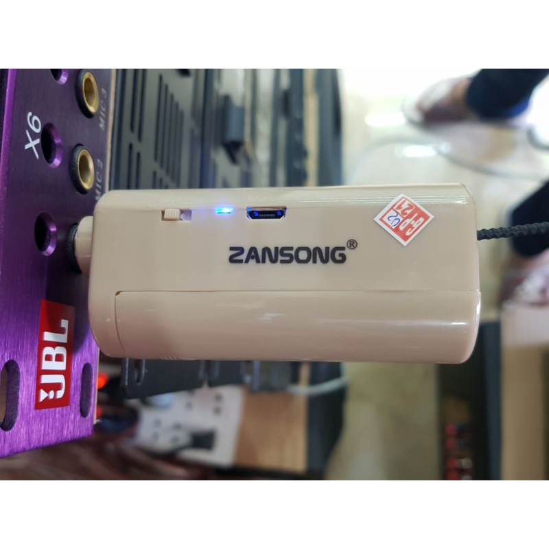 Bộ Micro không dây Zansong S28A: 02 Micro, Micro dùng cho mọi loa và Amply Karaoke...