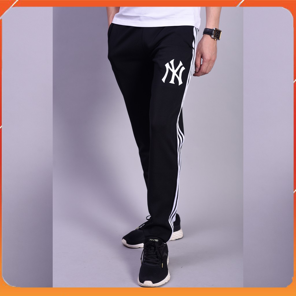 Quần Thể Thao Nam 3 Sọc Trắng Logo NY Ép, Ống Suông Phong Cách L112 | BigBuy360 - bigbuy360.vn
