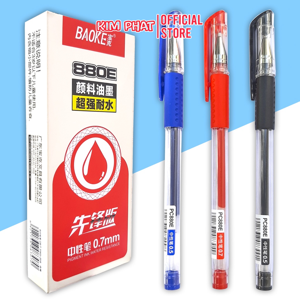 Bút bi nước mực Gel Baoke PC880E 0.5 / 0.7 mm và Ngòi thay thế PS106E
