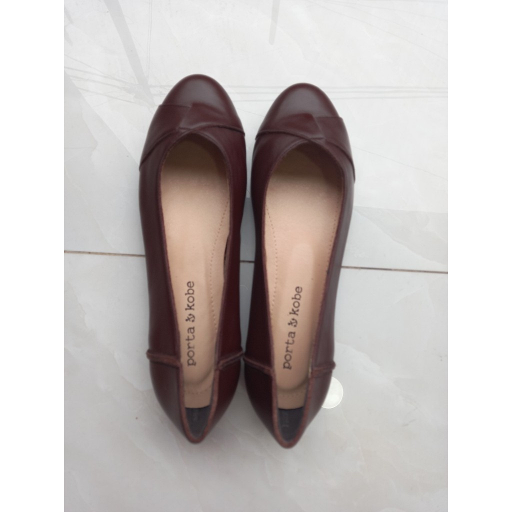 FREESHIP KÈM  QUÀ TẶNG SALE GIÀY XUẤT DƯ Giày búp bê êm chân da mềm da thật xuất khẩu đế bệt siêu bền màu nâu | BigBuy360 - bigbuy360.vn