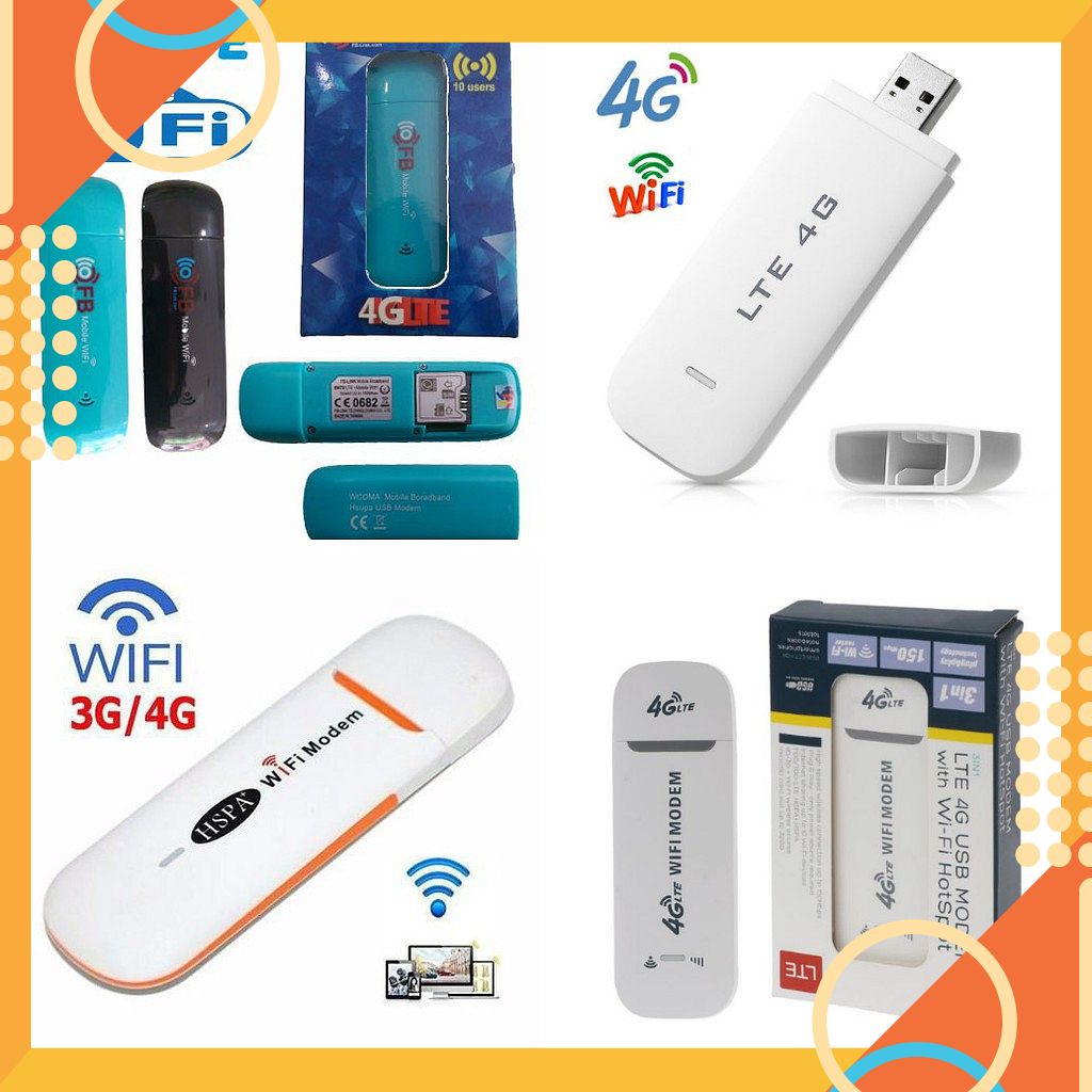 5 FREESHIP USB MODEM PHÁT WIFI CHUẨN 4G TỪ SIM FB-LINK, HSPA, DONGLE SALE thumbnail