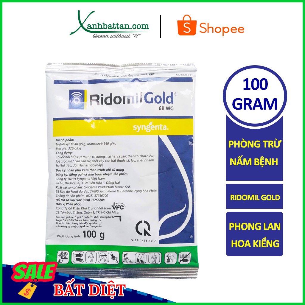 Chế Phẩm Trừ Nấm Bệnh Cho Phong Lan Ridomil Gold 68 WG