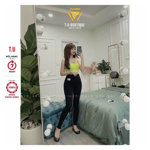 Quần legging nữ dài dáng skinny ôm bó lưng cạp cao giữ nhiệt co dãn 4 chiều CELINE