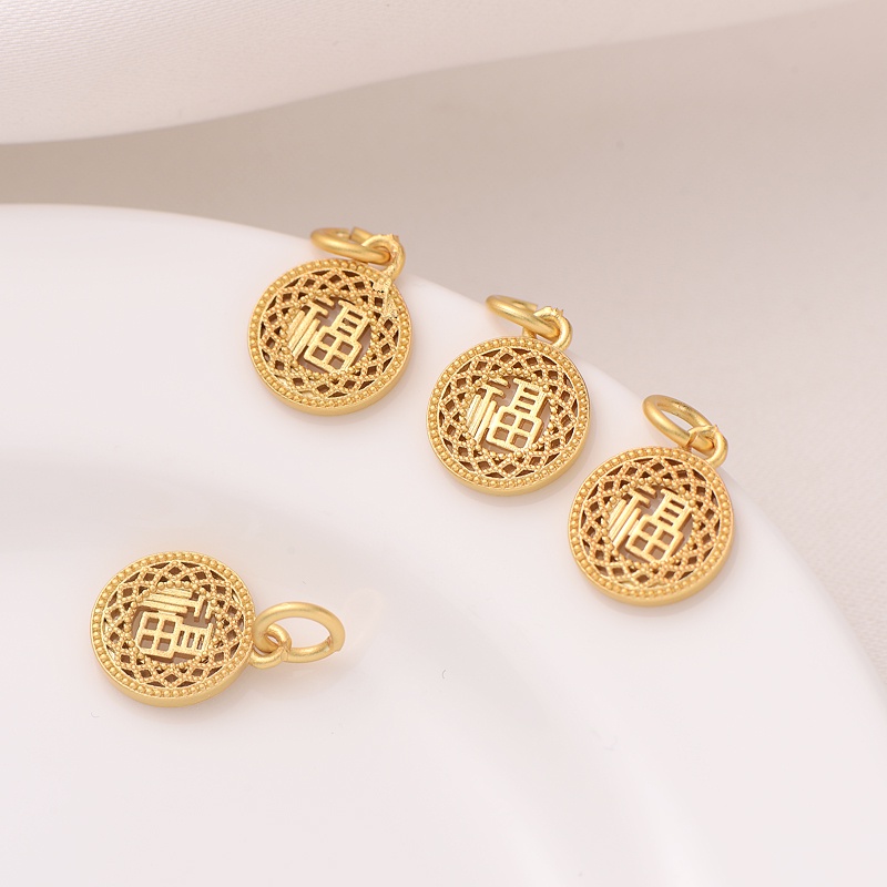 hạt charm Mặt Dây Chuyền Thủ Công Hình Đầu Hổ Mạ Vàng 18K Cá Tính