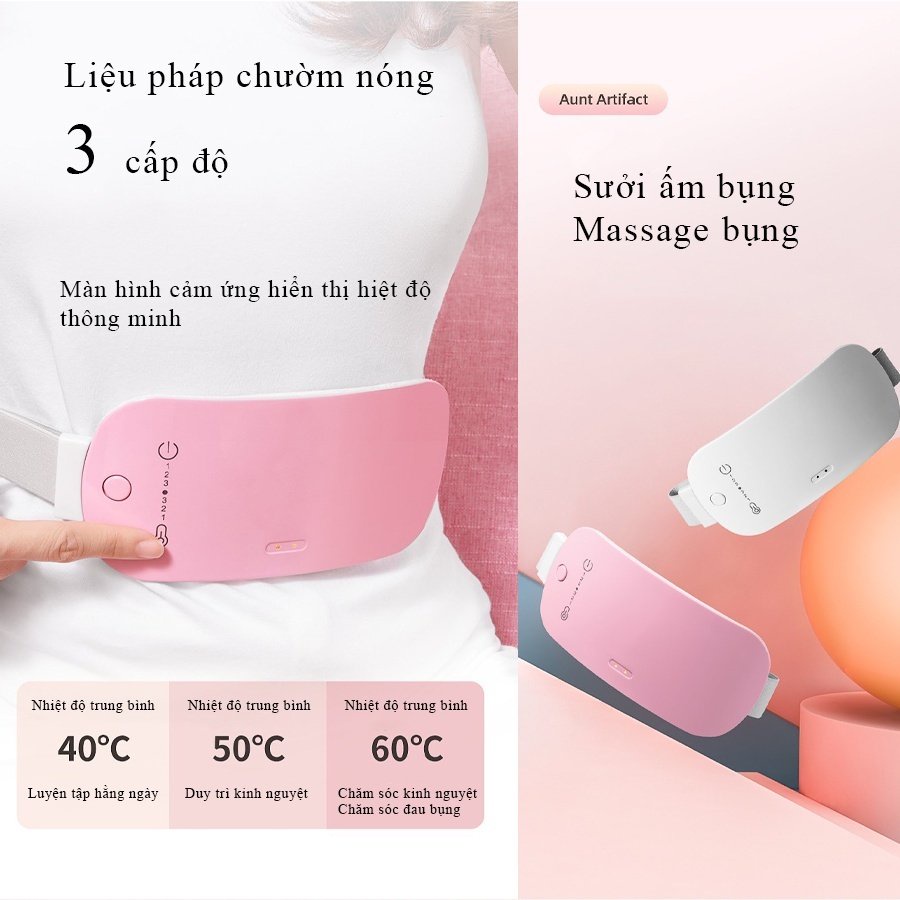 Máy Massage Giảm Đau Bụng Kinh Nguyệt Làm Ấm Bụng Tích Hợp Massage Bảo Hành 3 Tháng