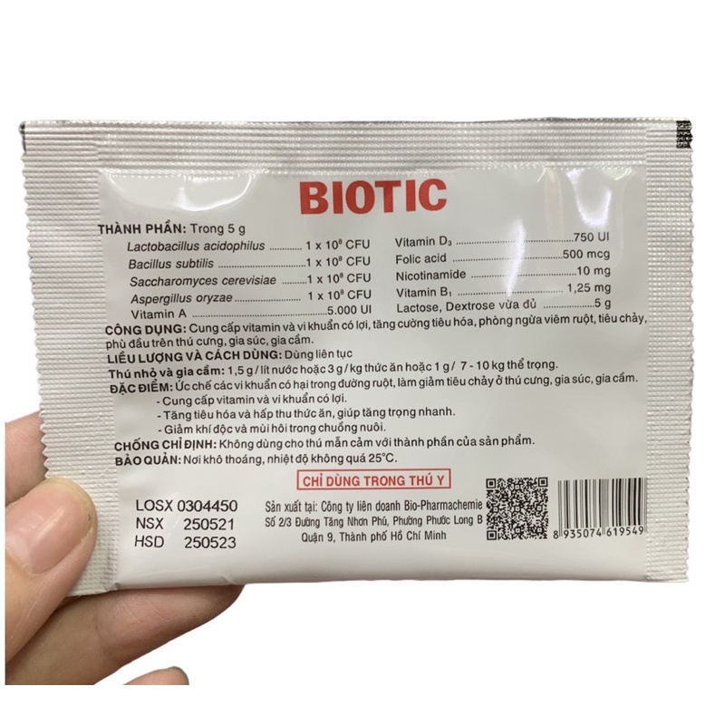 Bio Men hỗ trợ tiêu hóa Biotic cho chó mèo