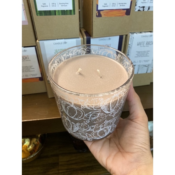 Nến thơm PUMPKINS HAVEST VNXK 2 bấc - Sáp đậu nành, hũ to 16 oz - Scented candles made in Vietnam