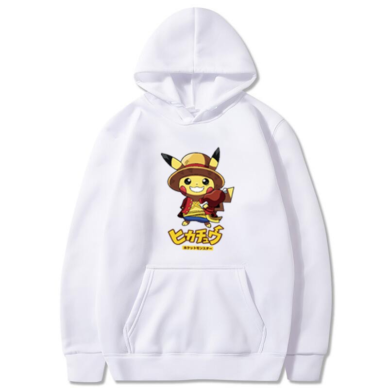 Áo Hoodie Vải Cashmere Dáng Rộng In Hình Thám Tử Lừng Danh Conan Pikachu Thời Trang Mới Cho Nam Và Nữ